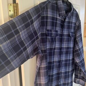 George Navy and Gray Plaid Shirt
